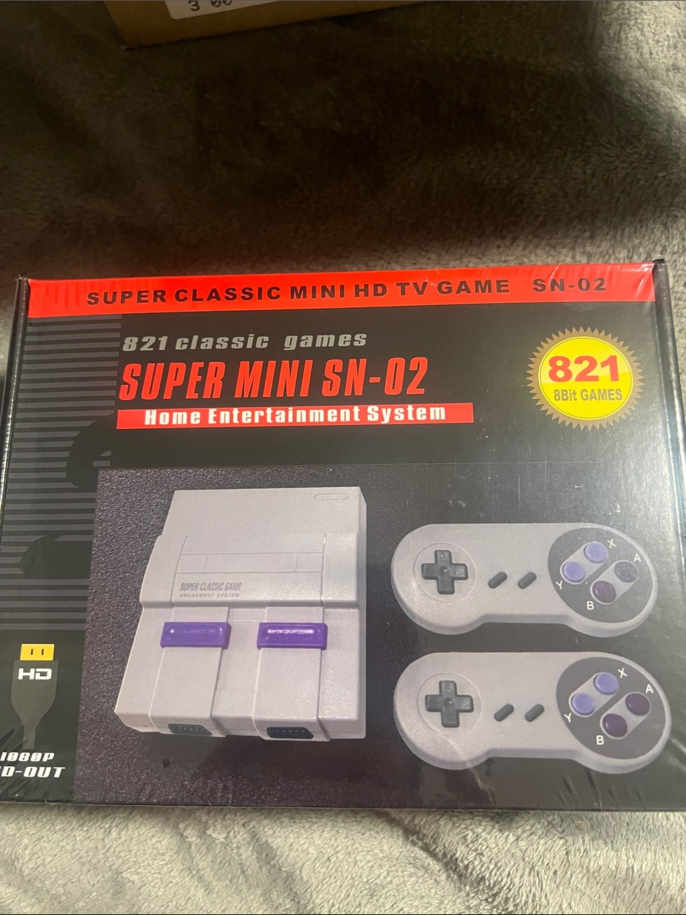Super Mini SN-02 Retro Home Entertainment System - Gray/Purple